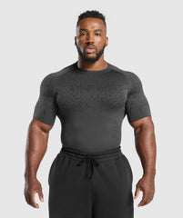 Tectonic Seamless T Shirt - Asphalt Grey/Black