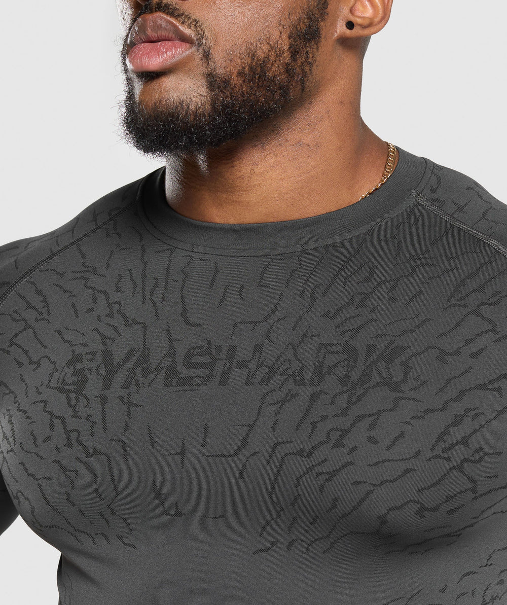 Tectonic Seamless T Shirt - Asphalt Grey/Black