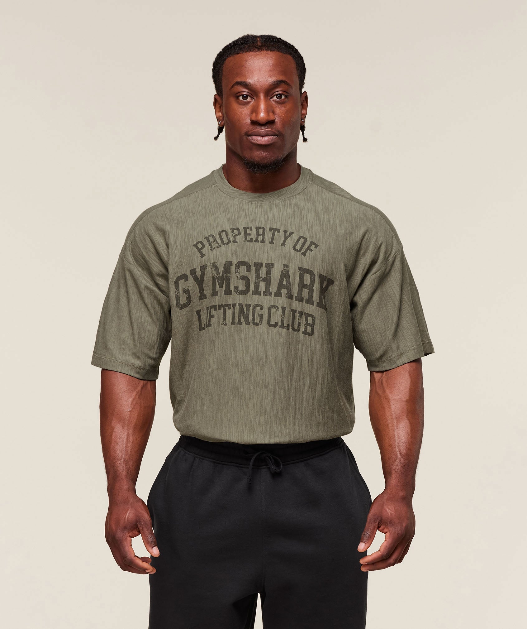 Lightweight Slub Textured T-Shirt - Utility Green