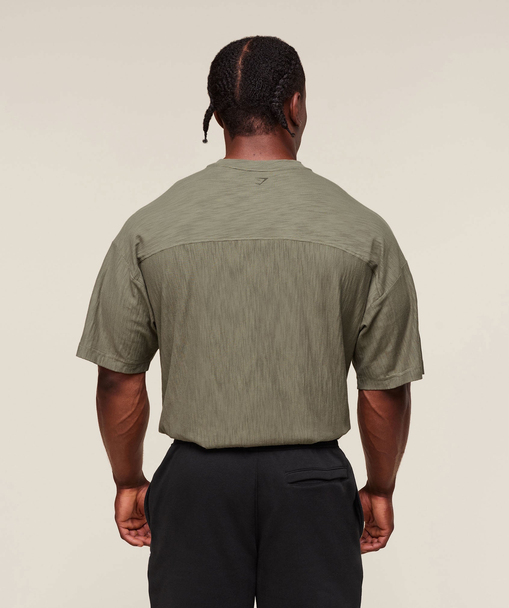 Lightweight Slub Textured T-Shirt - Utility Green