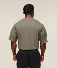 Lightweight Slub Textured T-Shirt - Utility Green