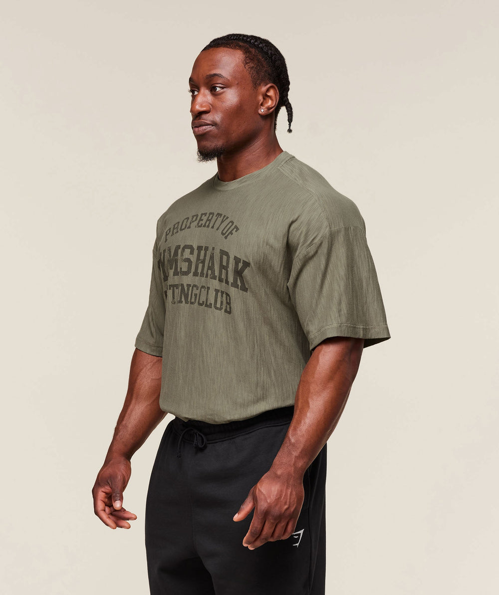 Lightweight Slub Textured T-Shirt - Utility Green