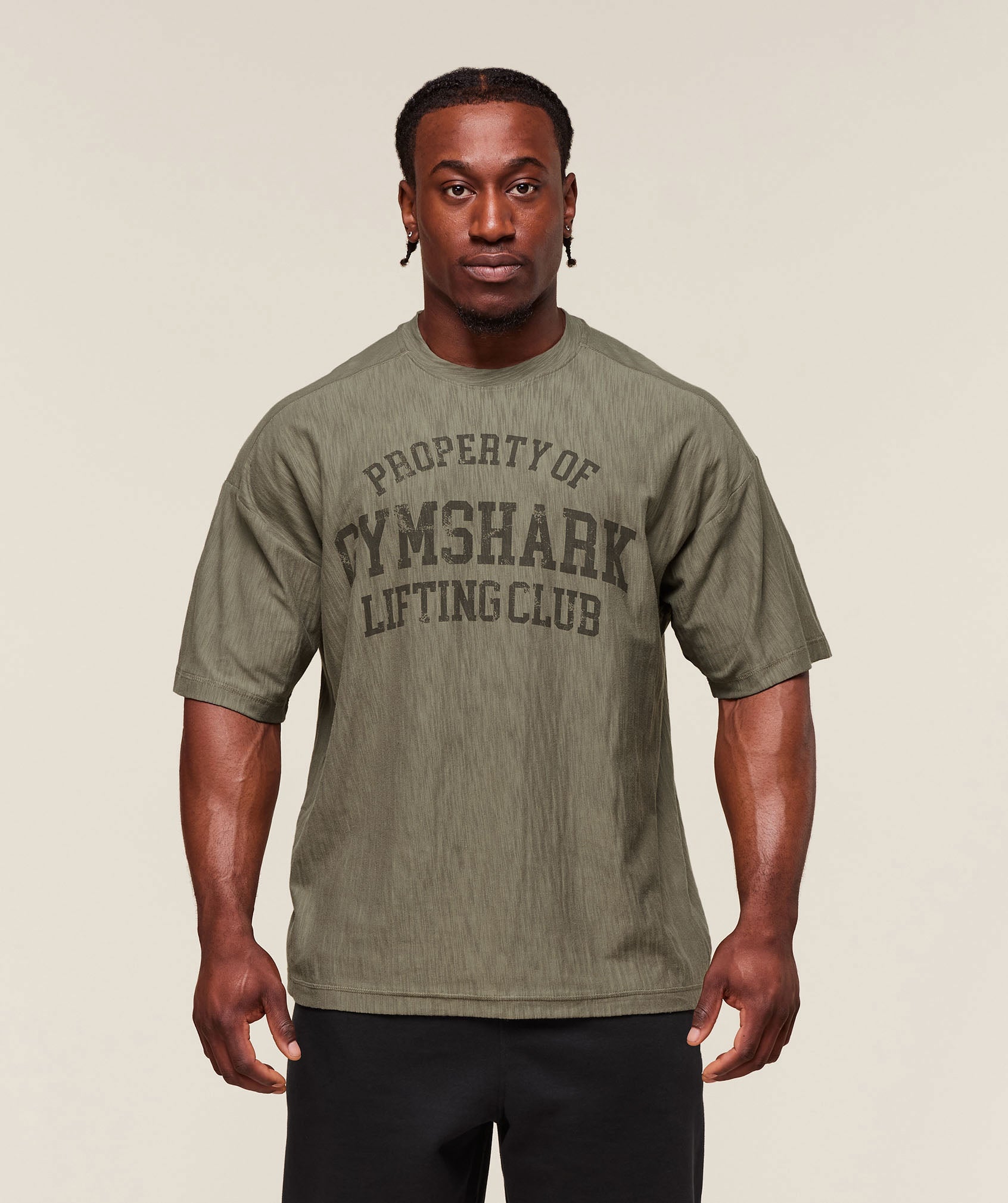 Lightweight Slub Textured T-Shirt - Utility Green