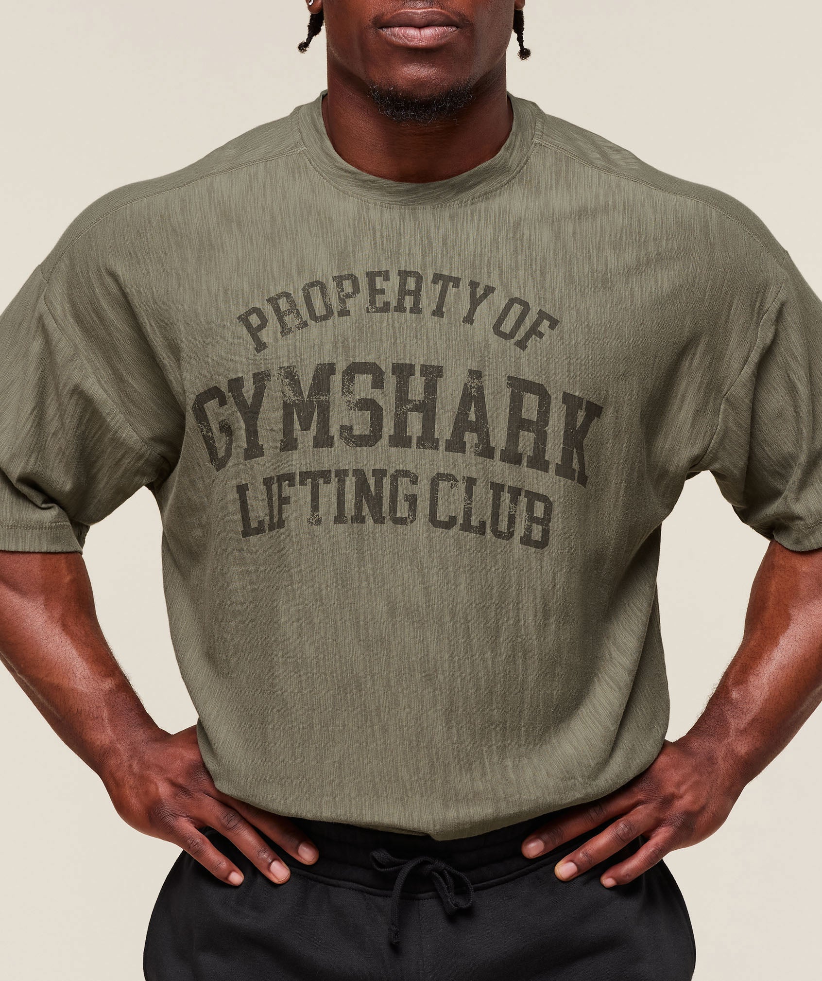 Lightweight Slub Textured T-Shirt - Utility Green
