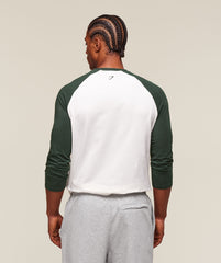 GSLC Raglan 3/4 Sleeve T-Shirt - Soft White/Trail Green