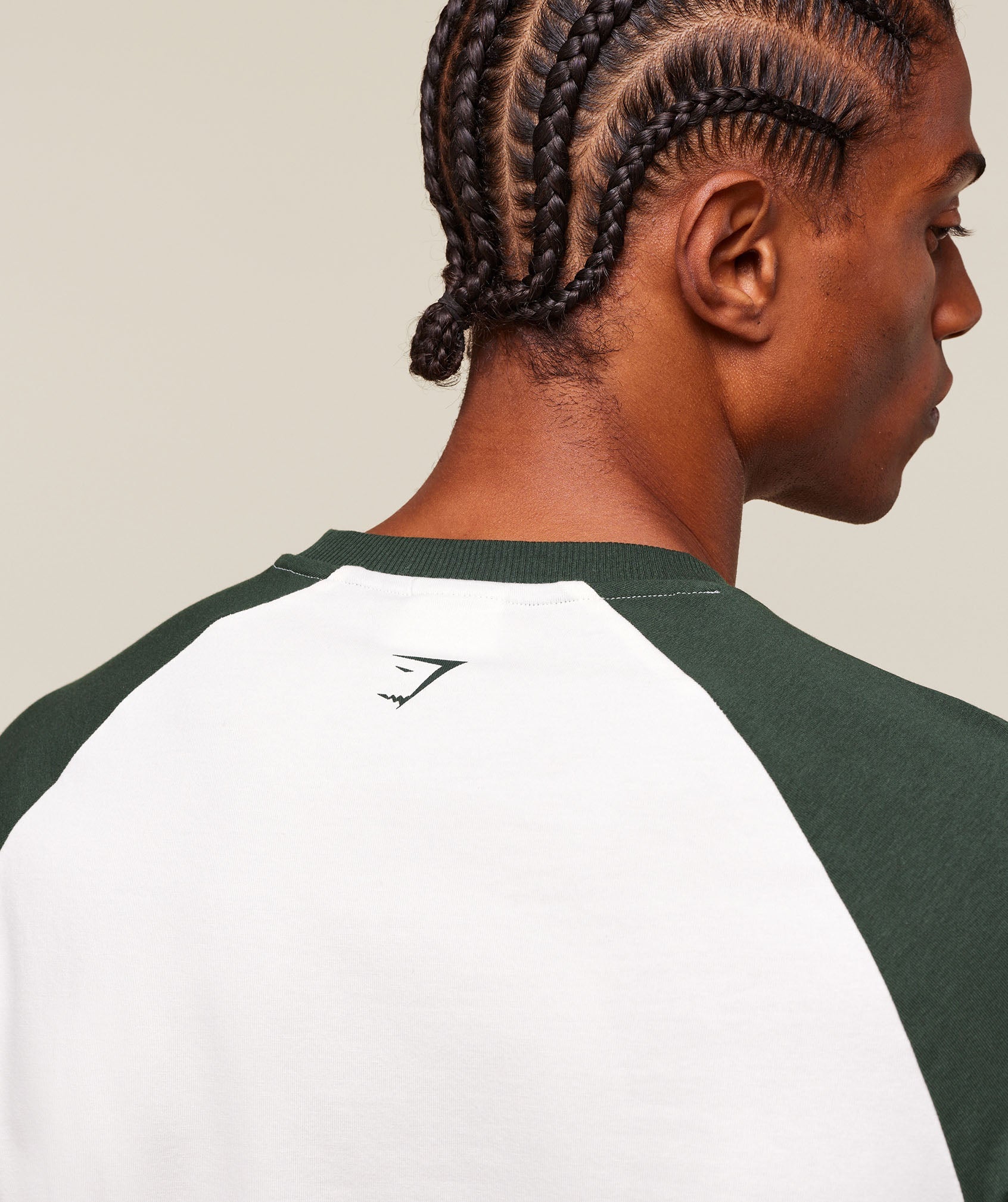 GSLC Raglan 3/4 Sleeve T-Shirt - Soft White/Trail Green