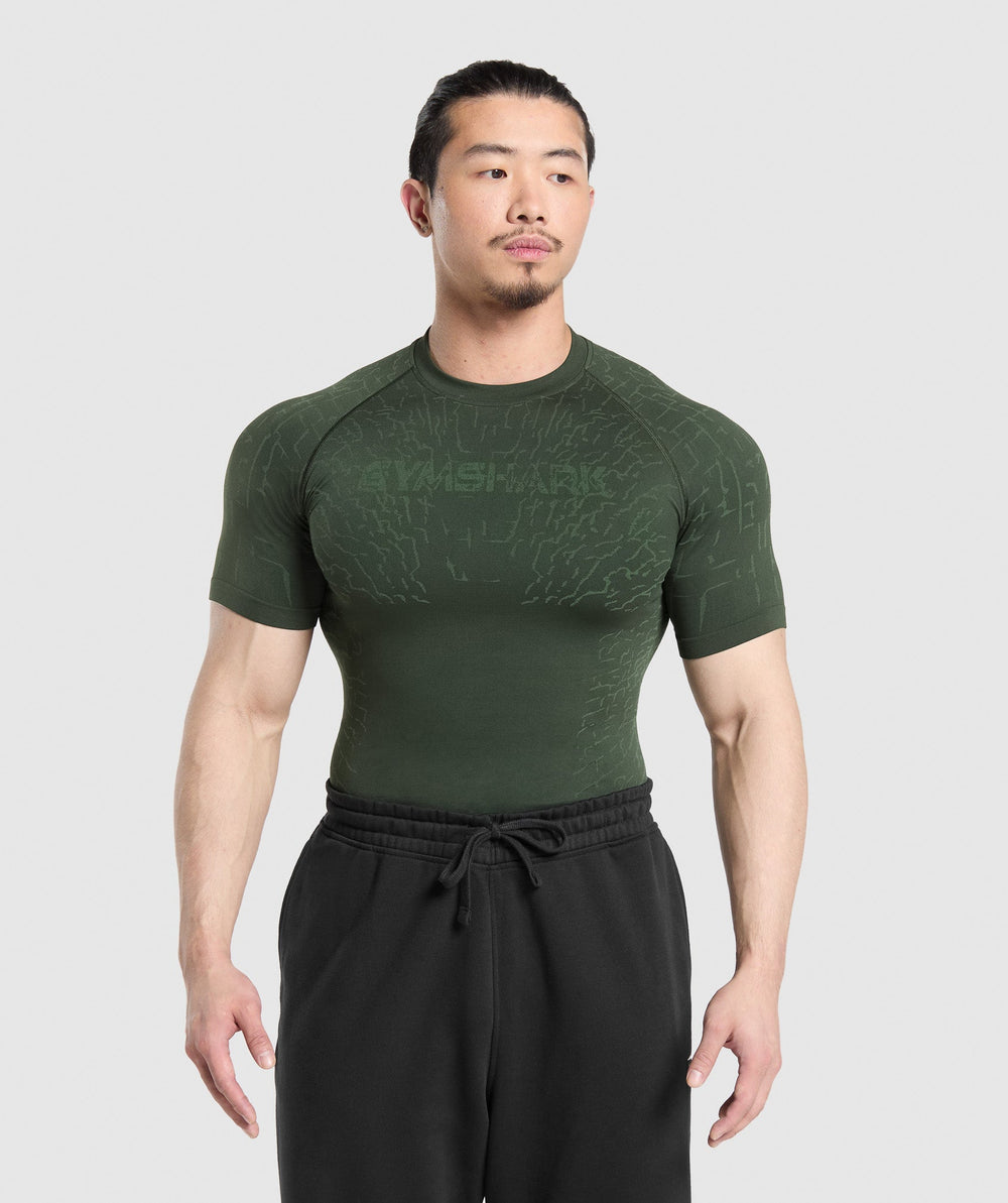 Tectonic Seamless T Shirt - Trail Green/Classic Green