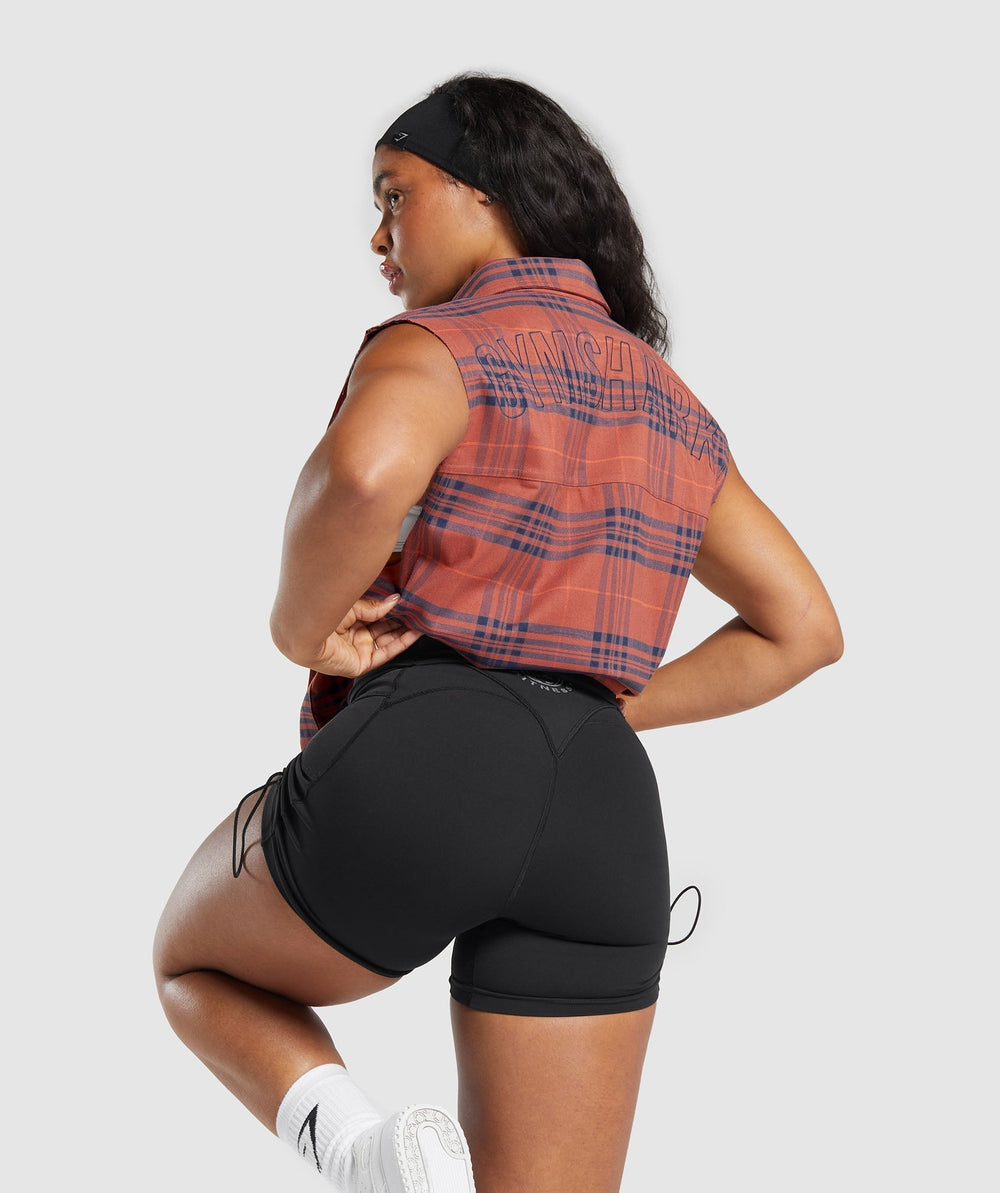 Check Sleeveless Shirt - Canyon Brown