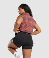 Check Sleeveless Shirt - Canyon Brown