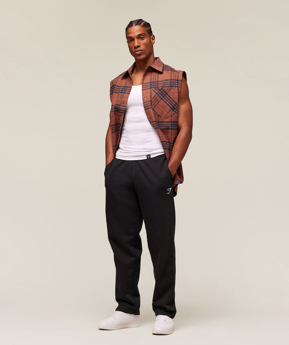 Check Sleeveless Shirt - Canyon Brown