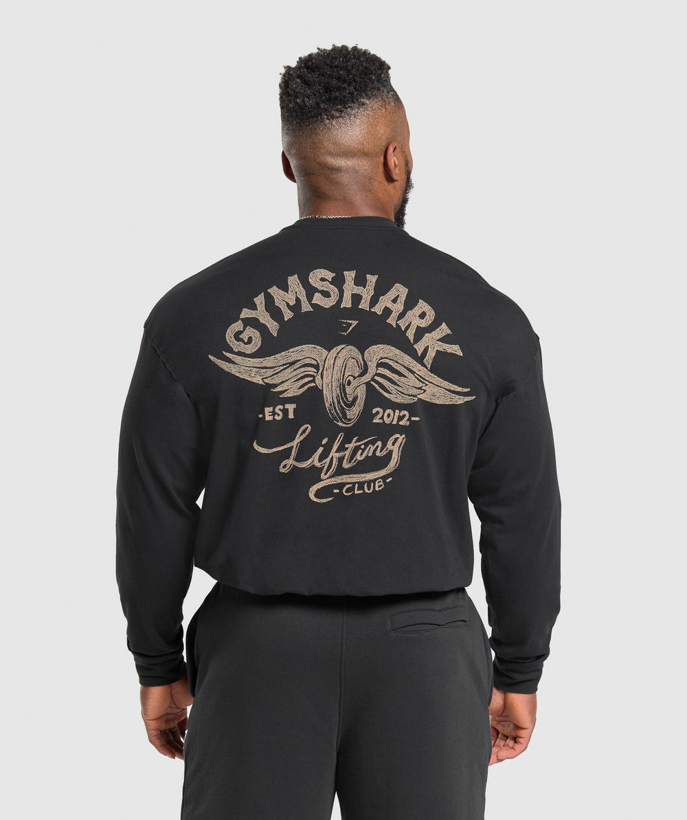 Flying Weights Long Sleeve T-Shirt - Black