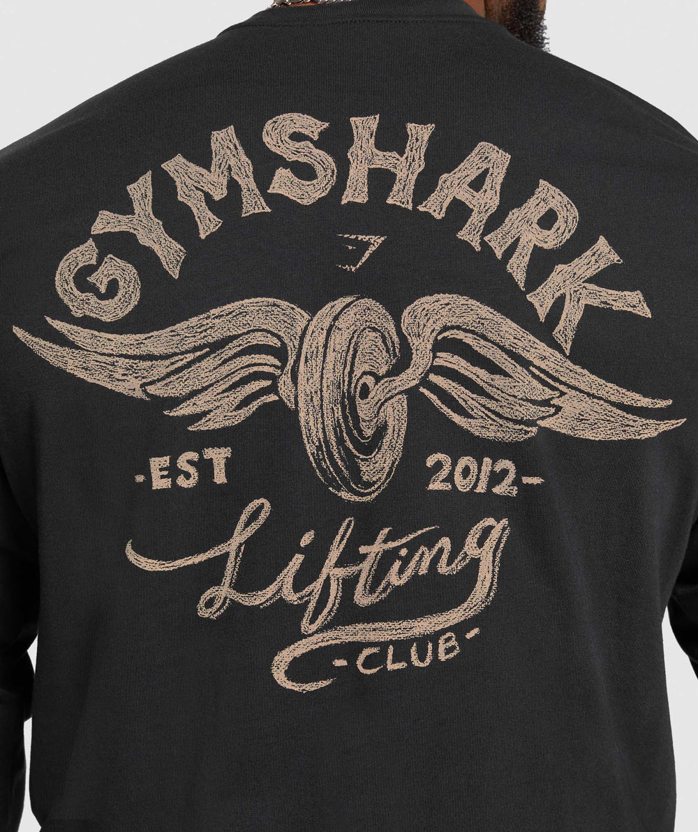 Flying Weights Long Sleeve T-Shirt - Black