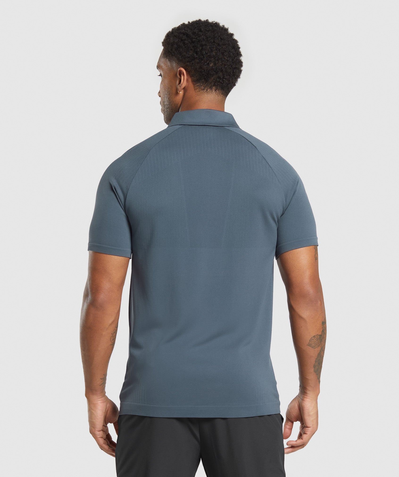 Seamless Polo Shirt - Titanium Blue