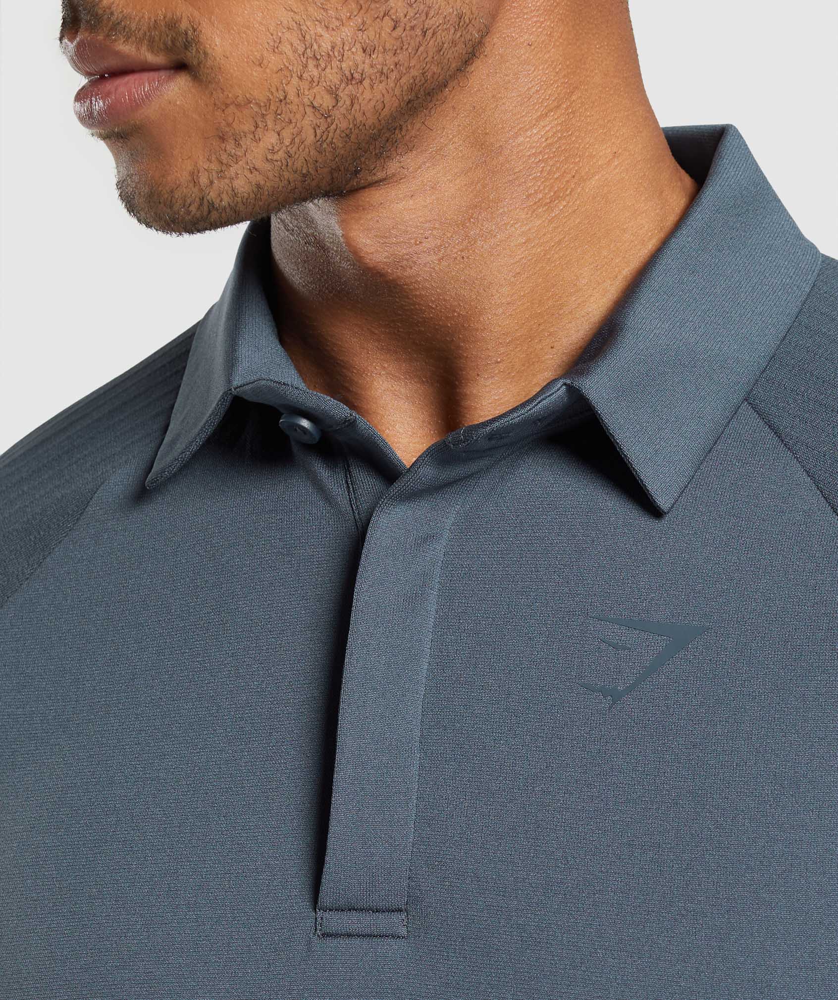 Seamless Polo Shirt - Titanium Blue