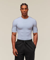 everywear Warp Knit T-Shirt - Pale Blue