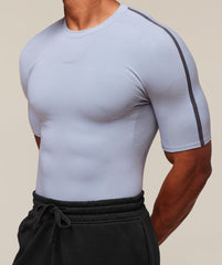 everywear Warp Knit T-Shirt - Pale Blue