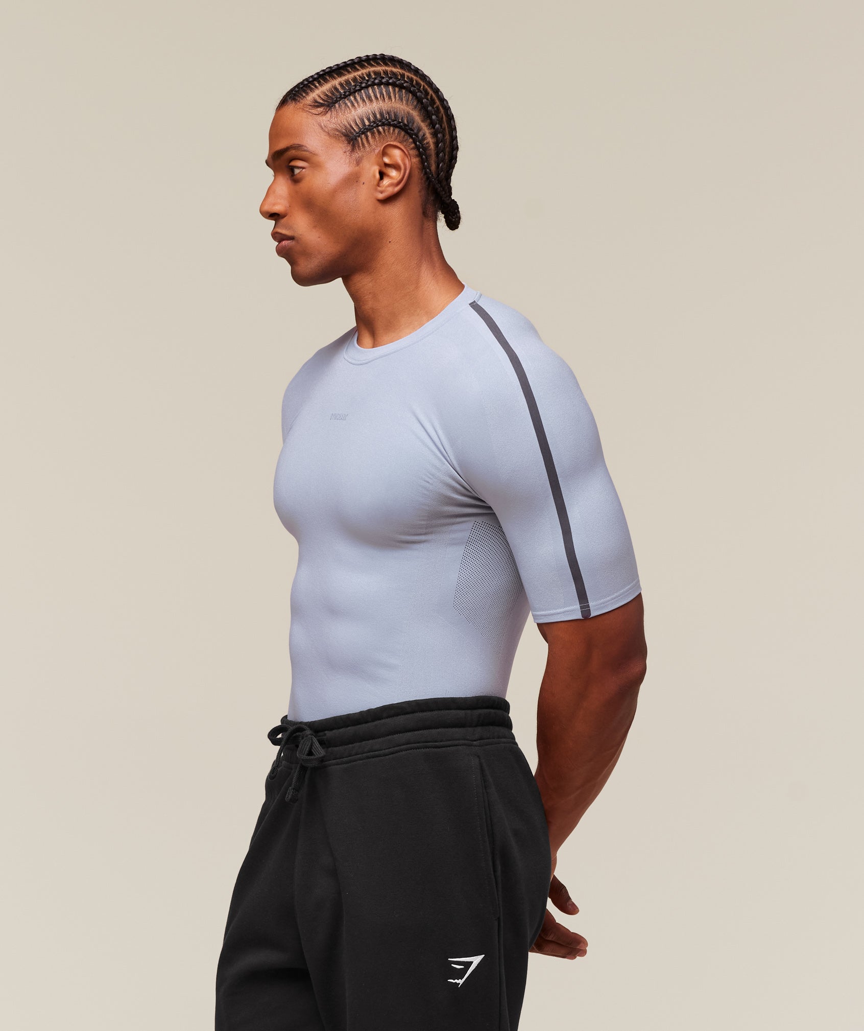 everywear Warp Knit T-Shirt - Pale Blue