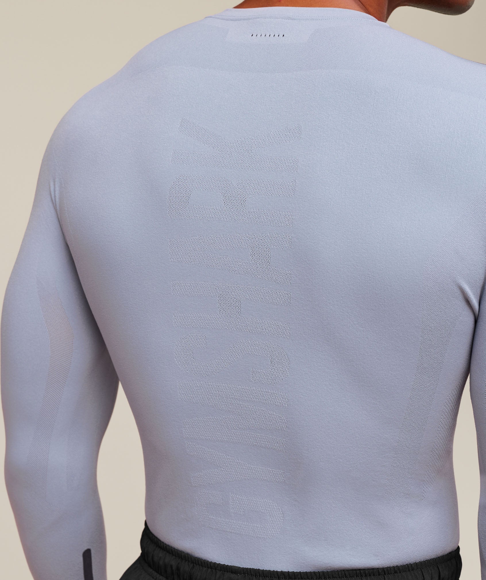 everywear Warp Knit Long Sleeve T-Shirt - Pale Blue