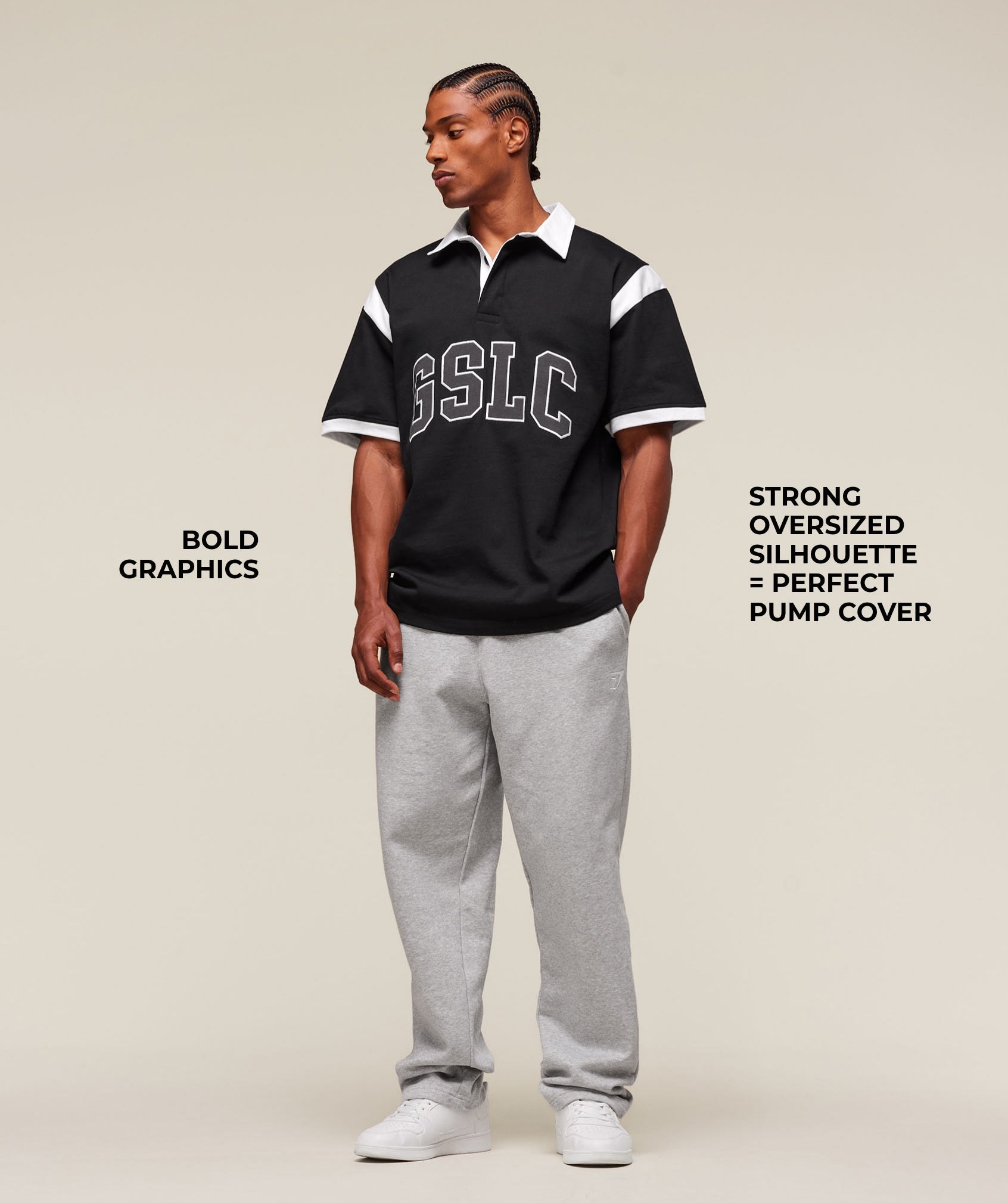 GSLC Retro Polo Shirt - Black/White
