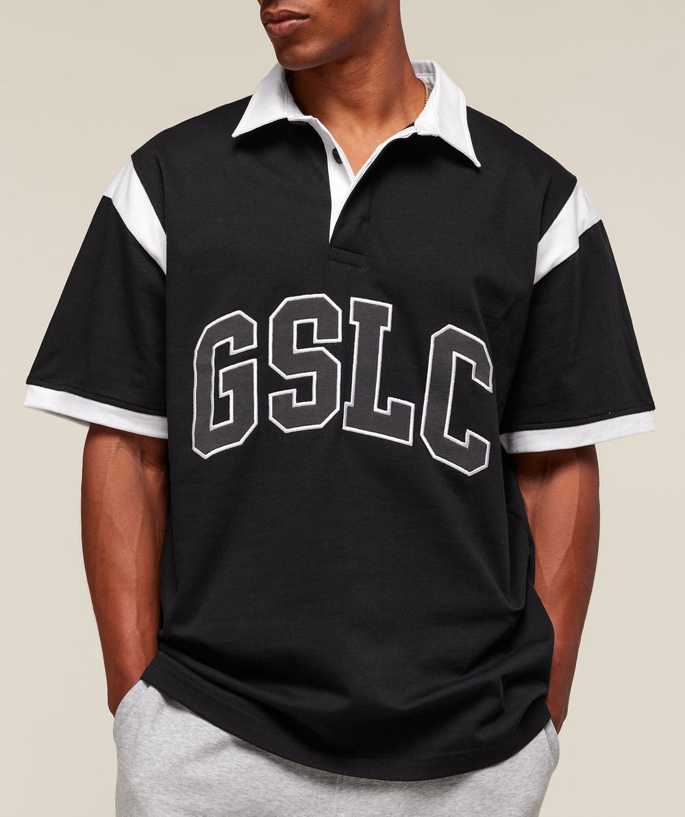GSLC Retro Polo Shirt - Black/White