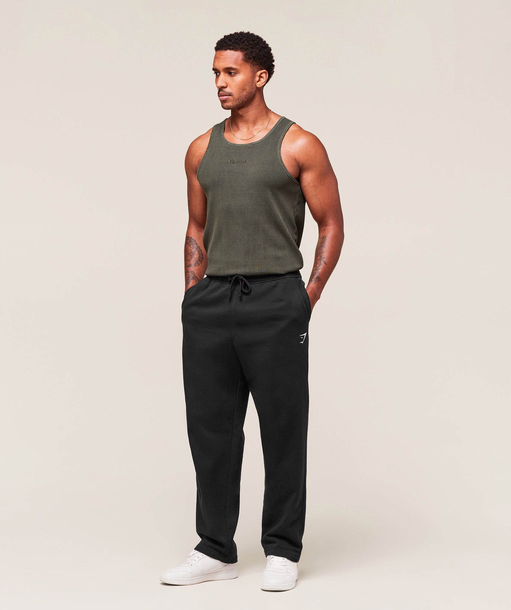 Washed Premium Ribbed Tank - Strength Green