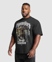 Strength Department Animal Oversized T-Shirt - Black