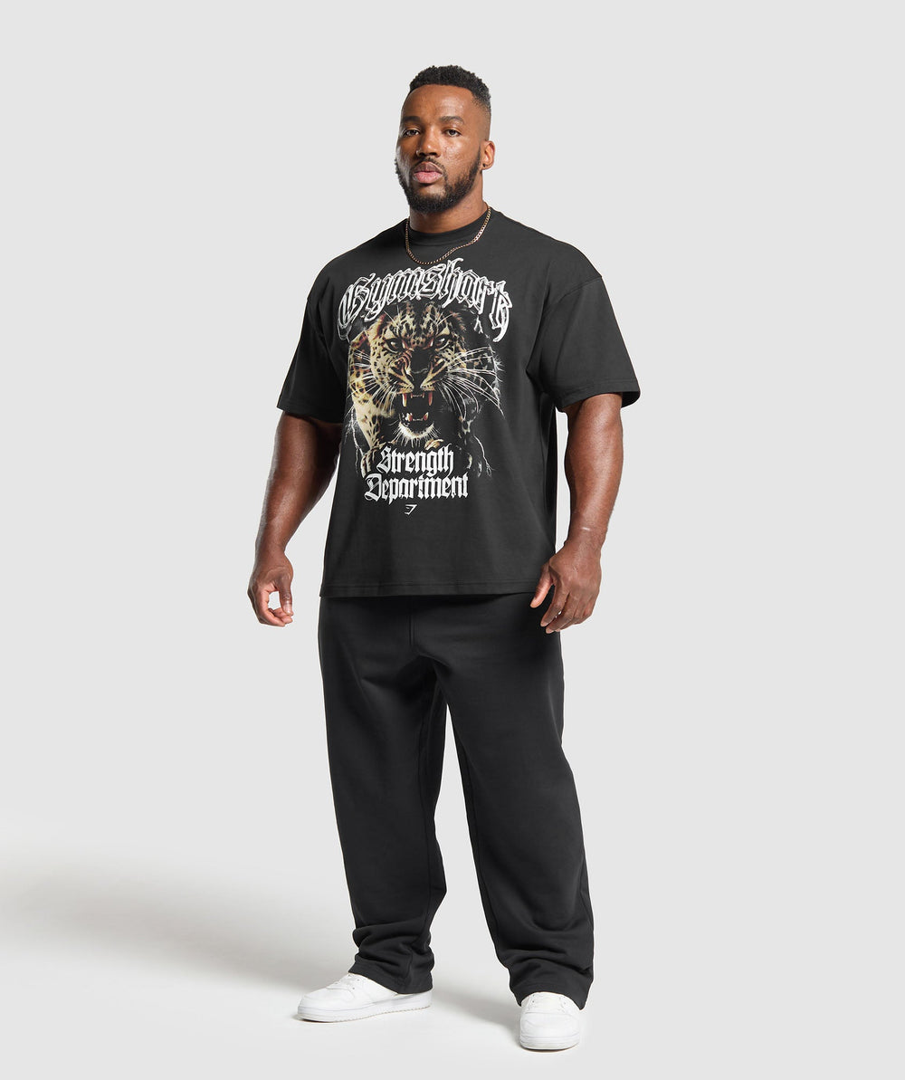 Strength Department Animal Oversized T-Shirt - Black