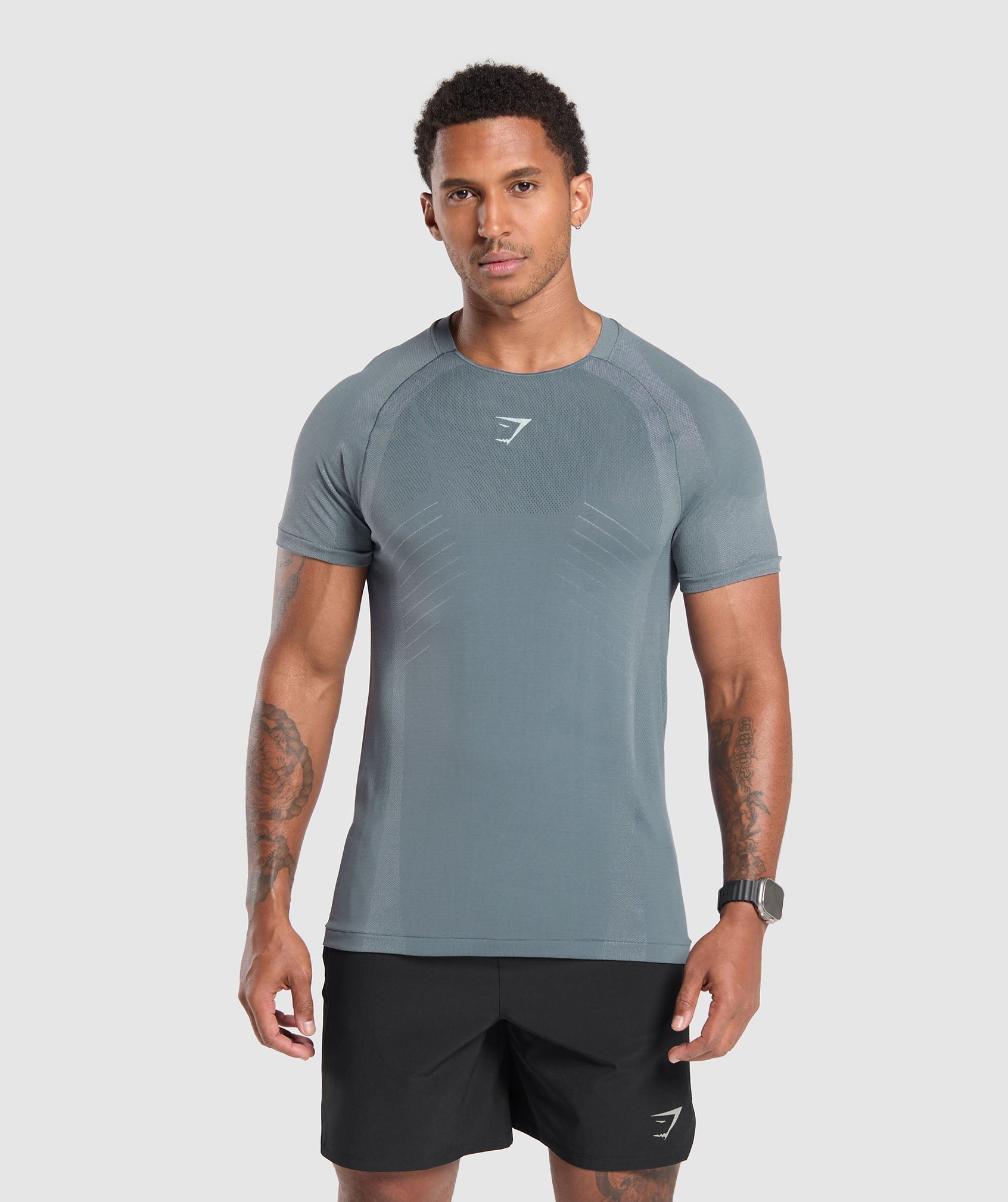 Apex Seamless T-Shirt - Iron Blue/Cool Blue