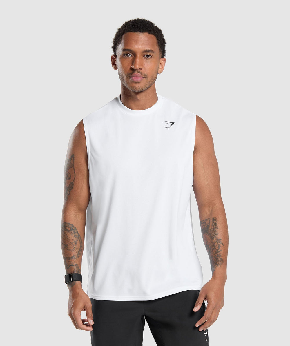 Oversized Performance Tank - White
