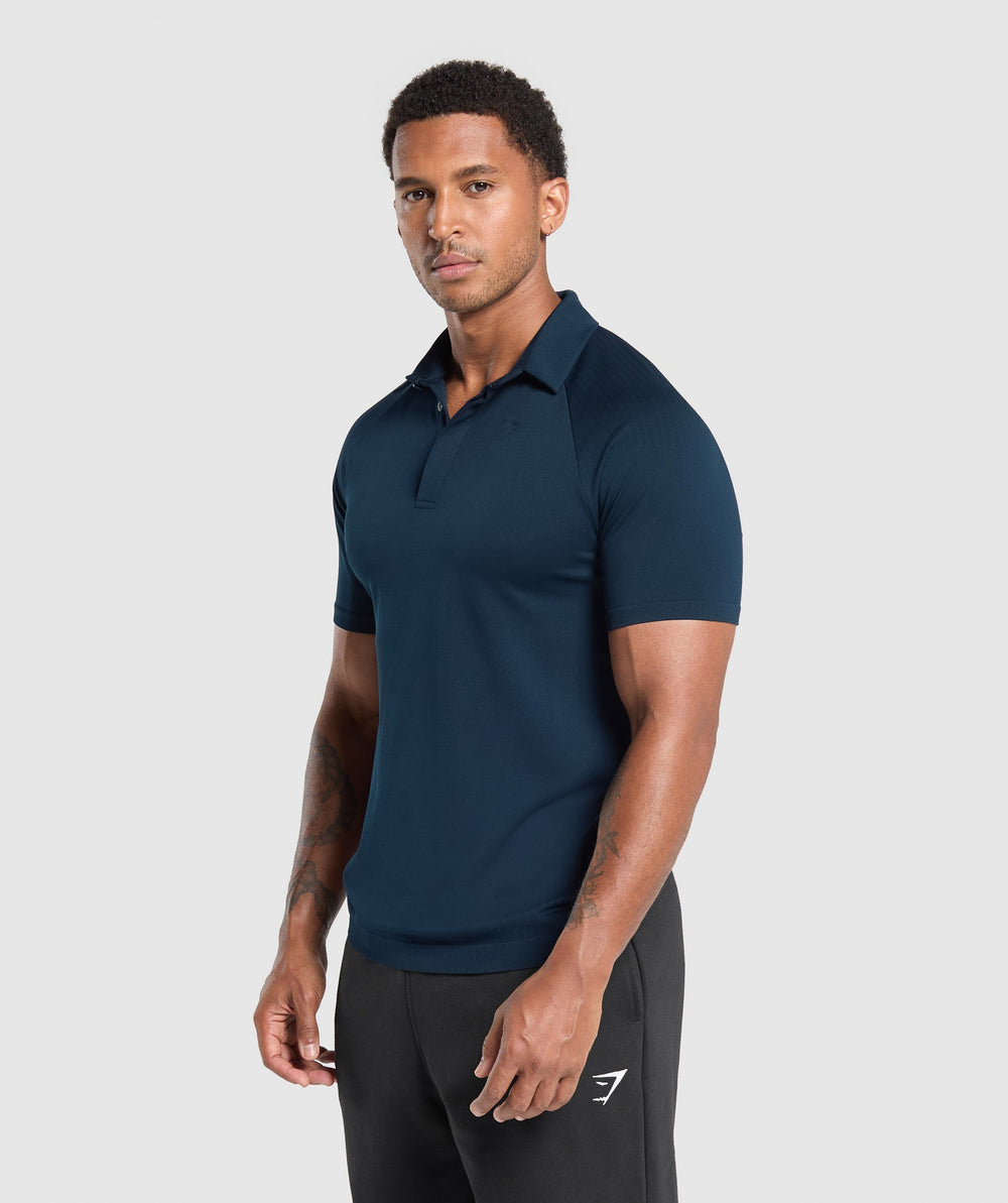 Seamless Polo Shirt - Navy