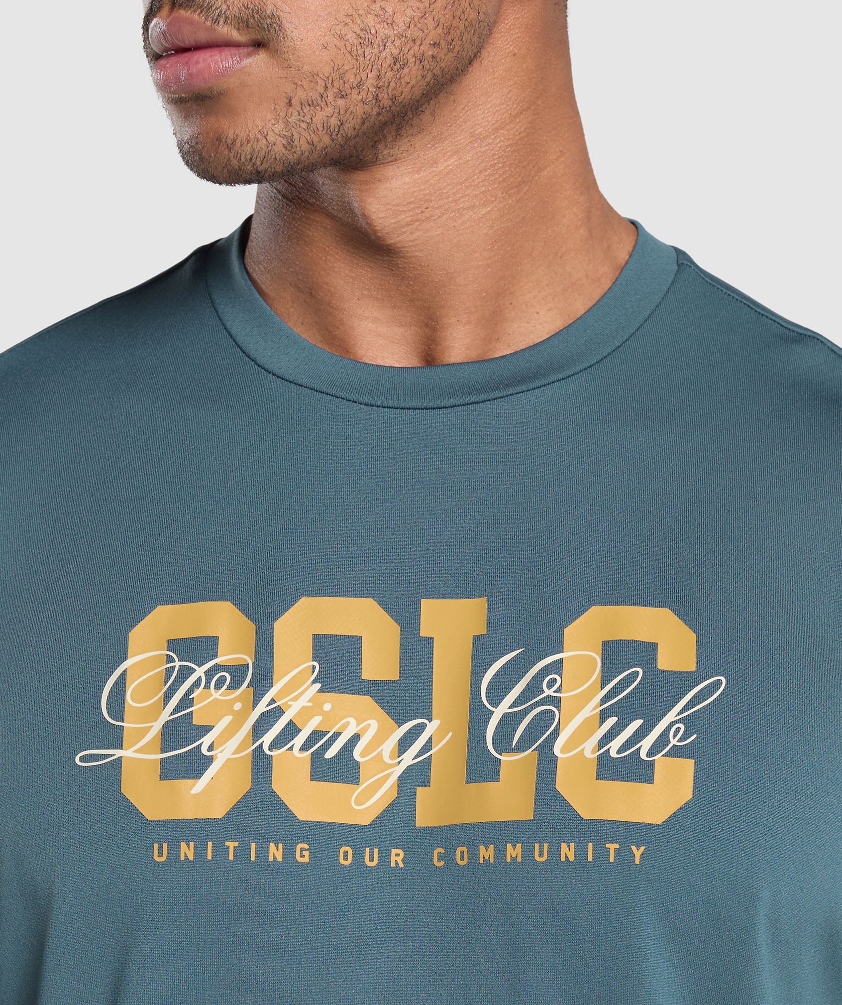 Script Graphic T-Shirt - Cargo Blue