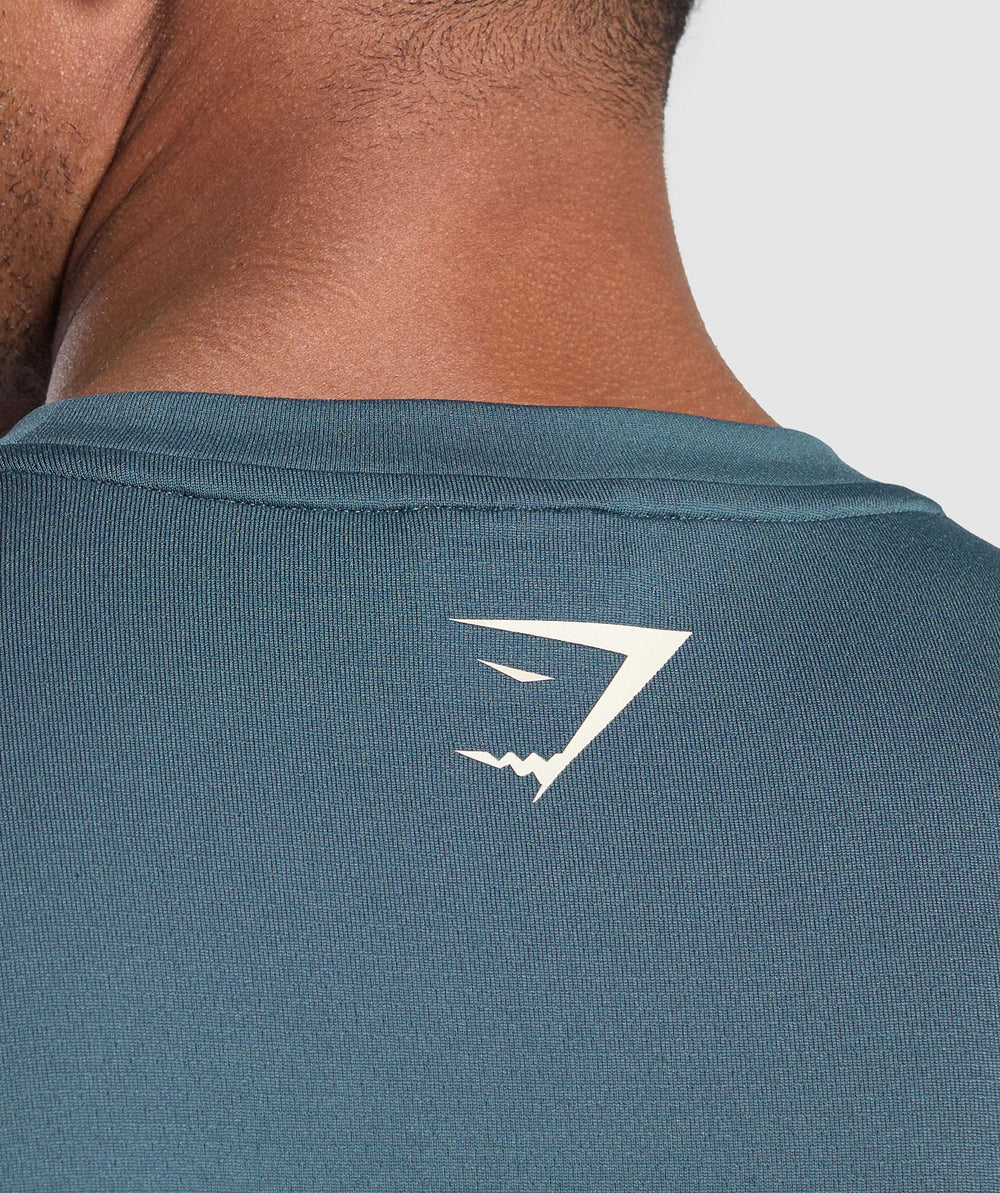 Script Graphic T-Shirt - Cargo Blue