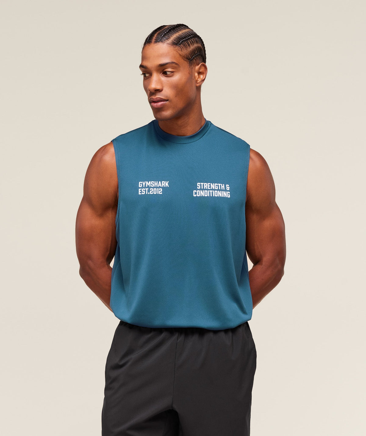 S&C Graphic Cut Off Tank - Success Blue