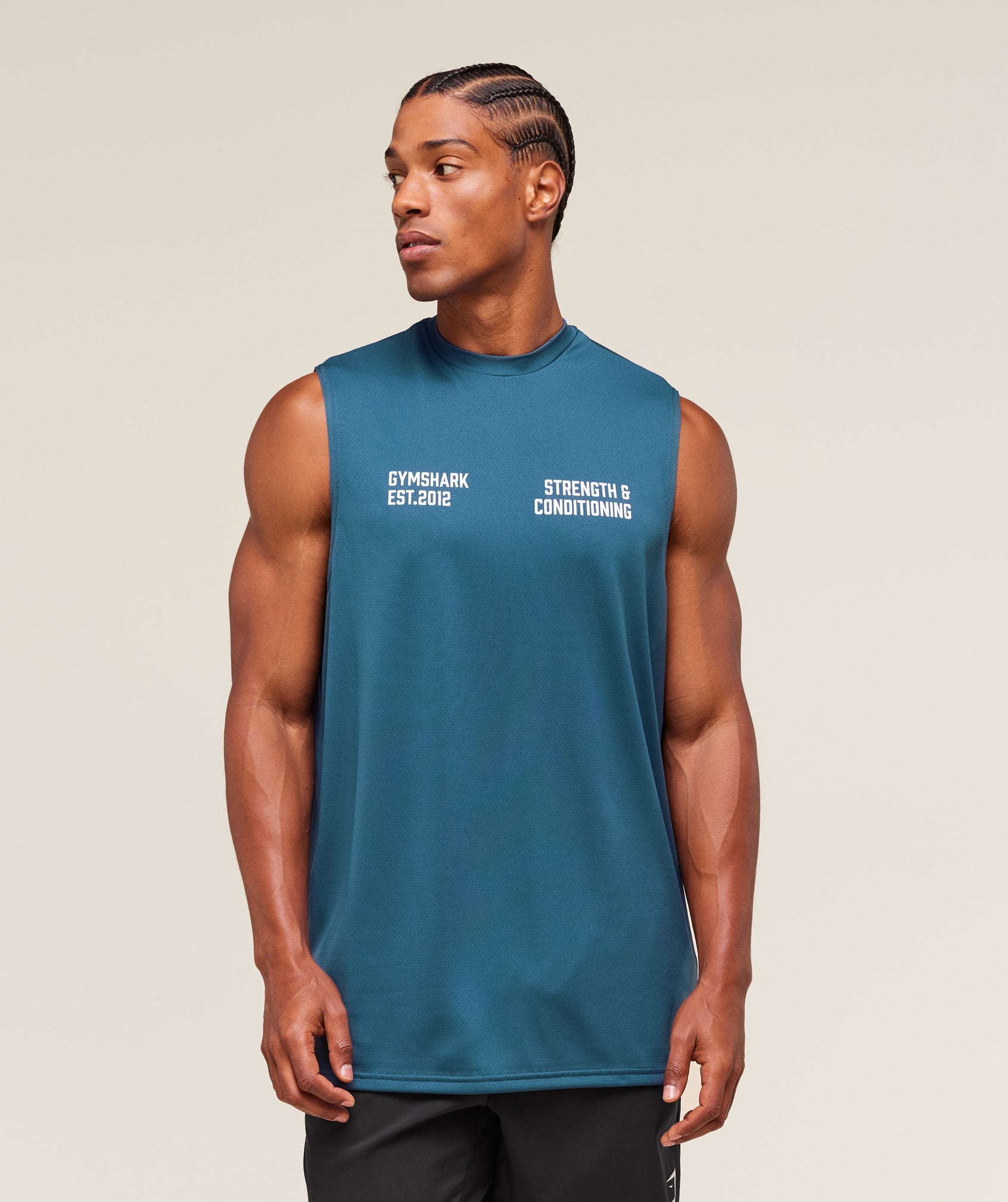 S&C Graphic Cut Off Tank - Success Blue