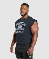 Graphic Cut Off T-Shirt - Heavy Blue