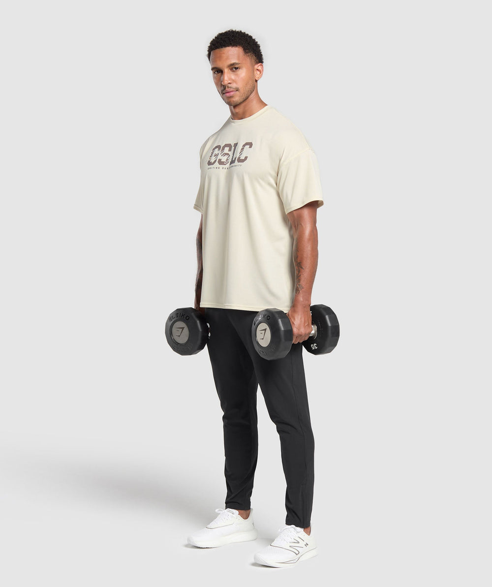 Script Graphic T-Shirt - Ecru White