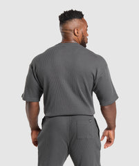 Waffle Oversized T-Shirt - Onyx Grey