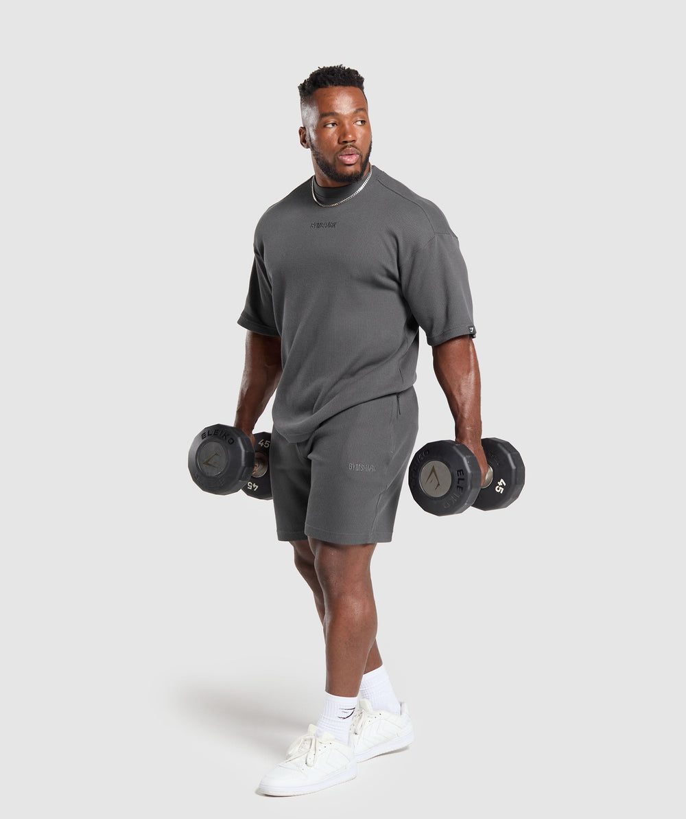 Waffle Oversized T-Shirt - Onyx Grey