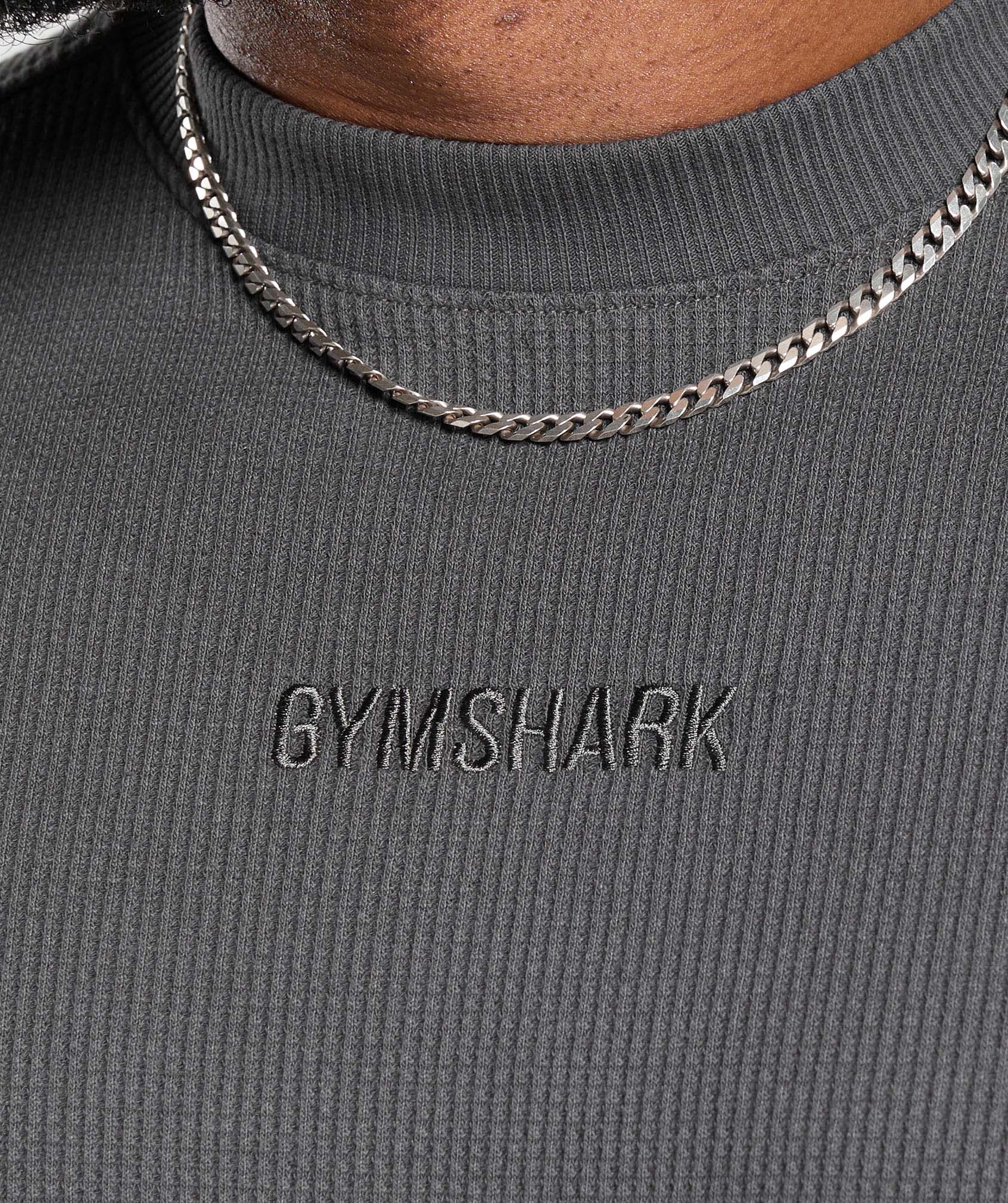 Waffle Oversized T-Shirt - Onyx Grey