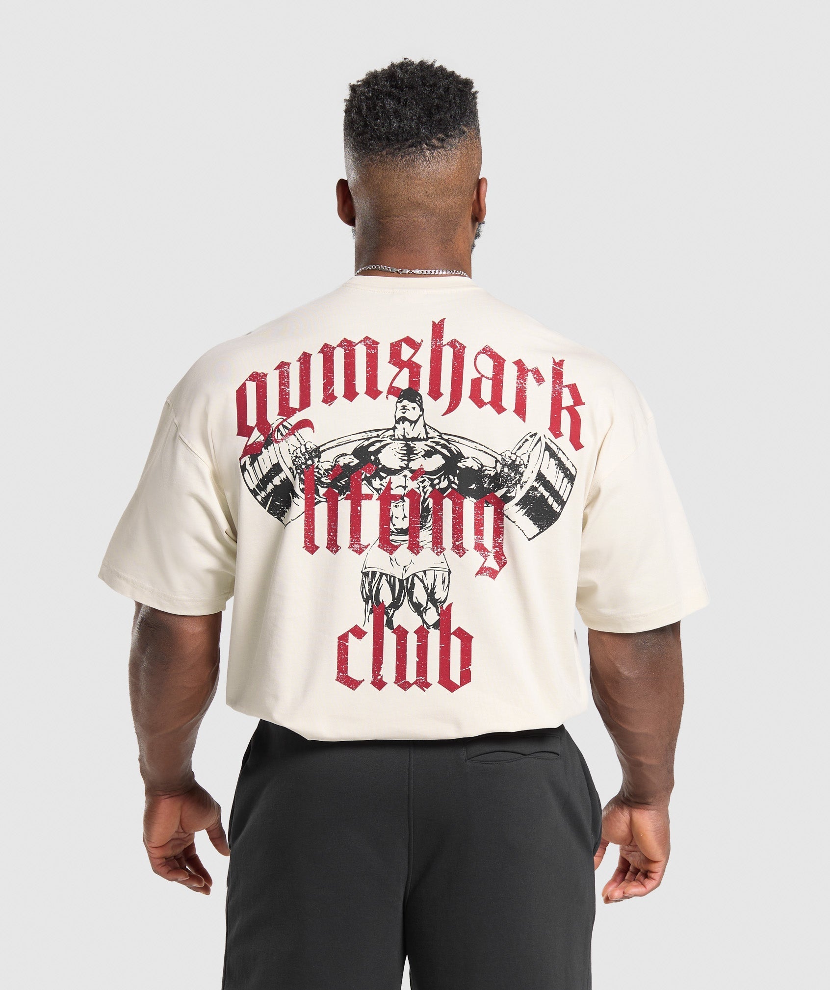 Lifting Club T-Shirt - Oat White/Conditioning Red