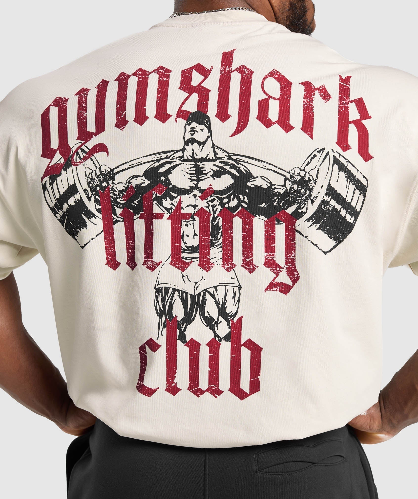 Lifting Club T-Shirt - Oat White/Conditioning Red