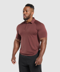 Seamless Polo Shirt - Burgundy Brown