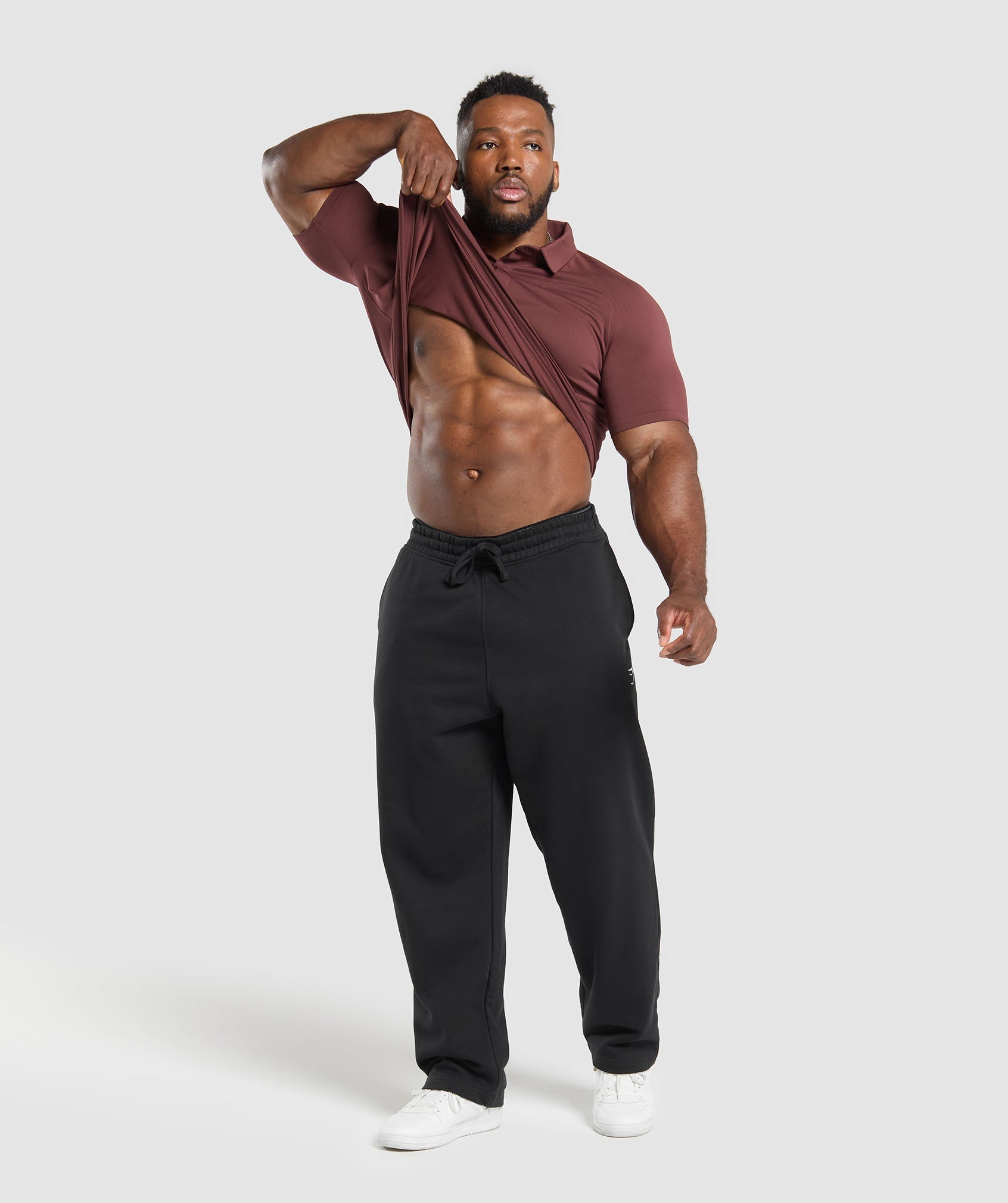Seamless Polo Shirt - Burgundy Brown