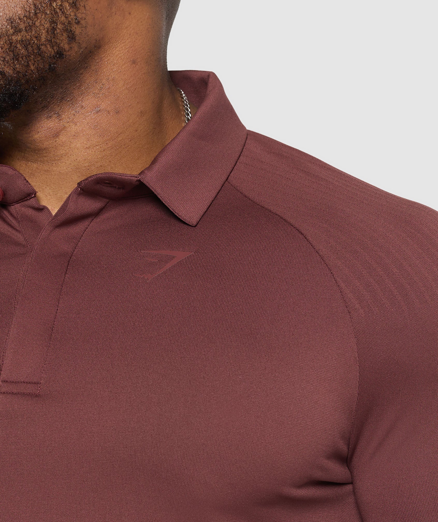 Seamless Polo Shirt - Burgundy Brown