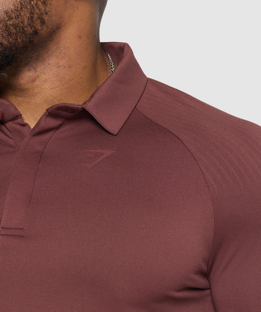 Seamless Polo Shirt - Burgundy Brown