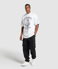 Hispanic Inspired Oversized Graphic T-Shirt - White
