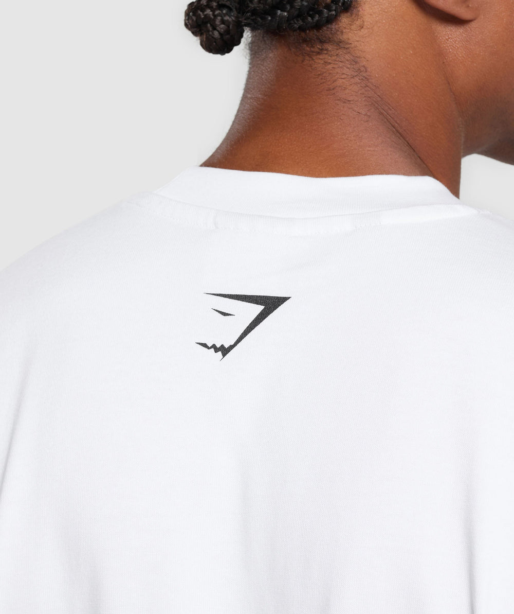 Hispanic Inspired Oversized Graphic T-Shirt - White