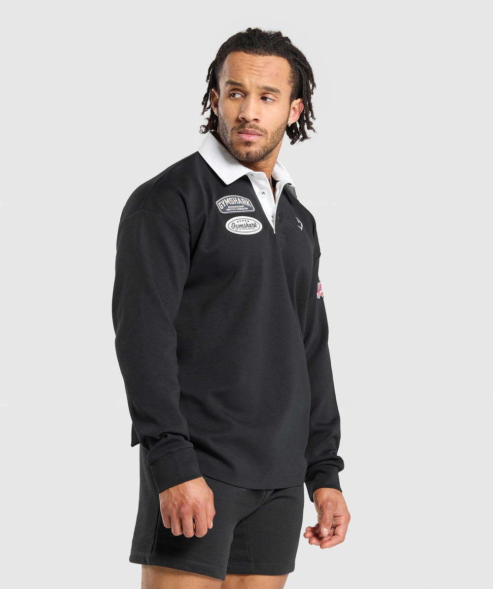 Rugby Shirt - Black/White