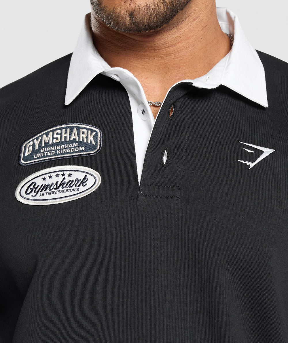 Rugby Shirt - Black/White