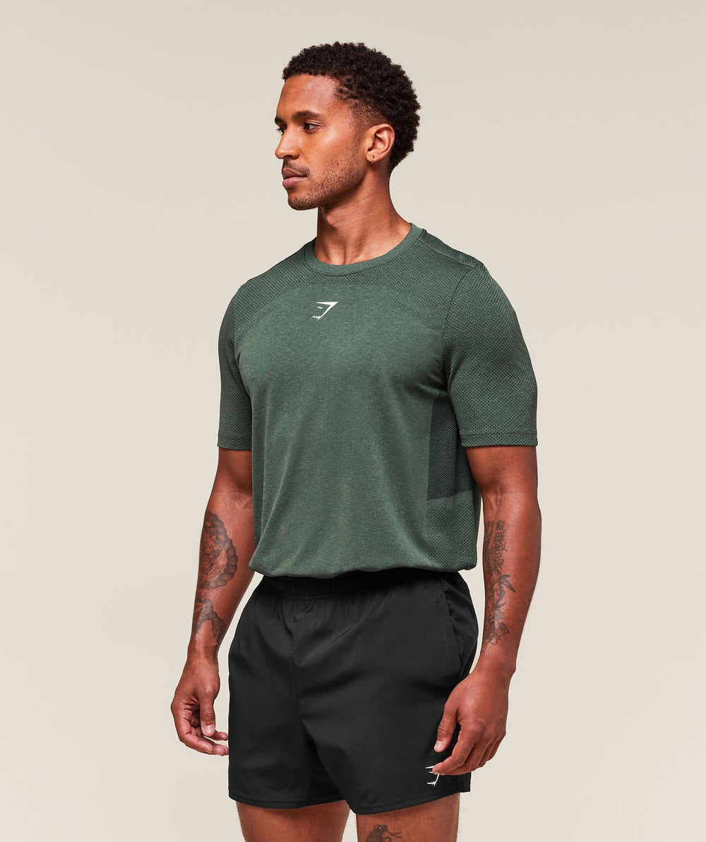 Lightweight Seamless T-Shirt - Chalk Green/Base Green